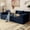 71"Blue, variant on 71" Small Couches for Small Spaces, Memory Foam Cloud loveseat Corduroy Couch in a Box, Compressed Boneless Sofa for Living Room Bedroom, Apartment Furniture, No Assembly Required,Black