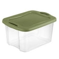 thumbnail image 3 of Sterilite 40 Quart EZ Carry Plastic Storage Bin, Full-Grip Handles, Green, 6 pack, 3 of 14