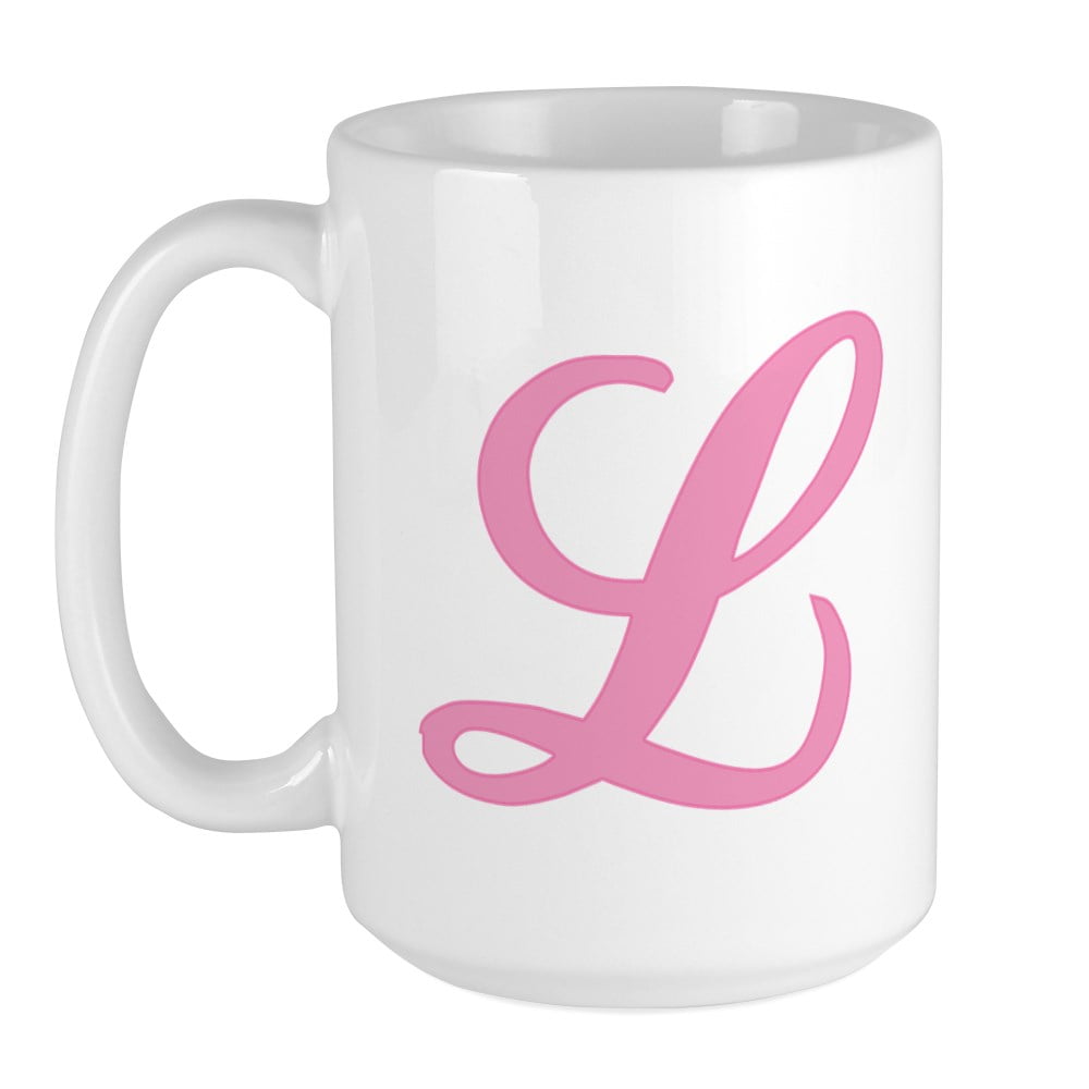 large initial mug
