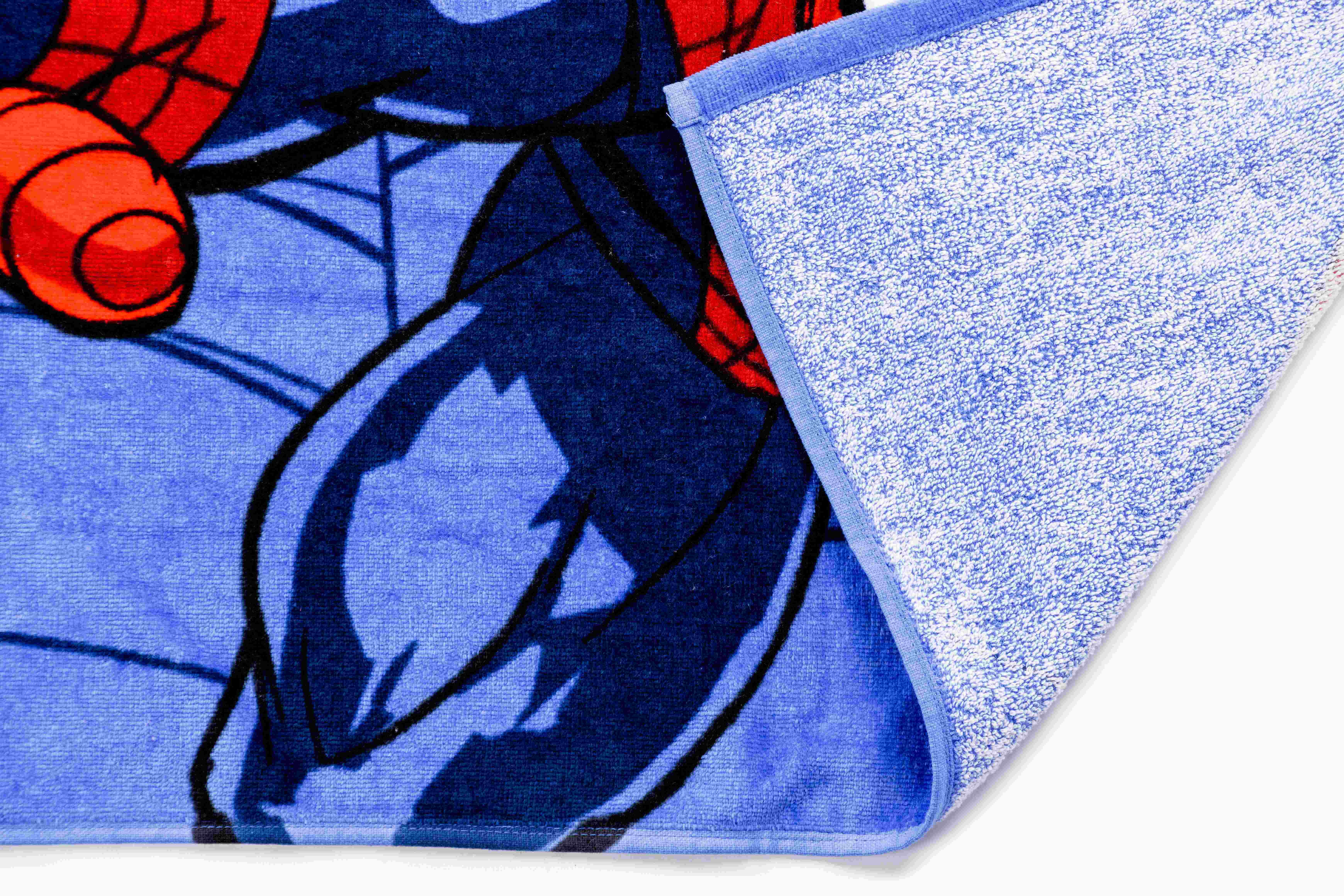 Spider-Man Kids 27" x 54" Bath Towel, Cotton, Blue, Marvel