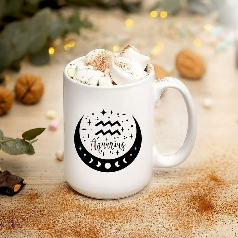 10 oz aquarius ceramic coffee mug Aquarius Zodiac Sign Coffee Mug | Horoscope, Astrology, Constellation | Unique Gift Idea