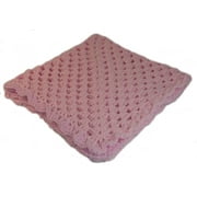Baby Blanket Color Pink Size 30"x30" - Grandma's Best Choice - Perfect Size for Stroller, Car Seat, Lap