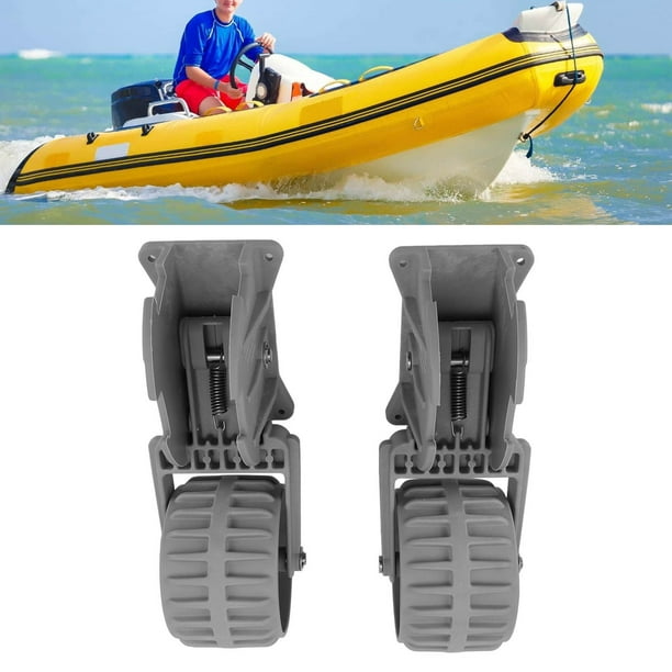 Inflatable Boat Launching Wheel, Strong Easy Mount Flip Up 2pcs Dinghy  Wheels For Dinghy Raft 