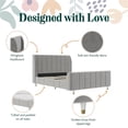 thumbnail image 6 of Max & Finn Valentina Kids' Full Upholstered Bed, Gray Velvet, 6 of 19