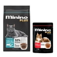 thumbnail image 1 of Minino Plus 10 Kg + Sobres Recetas Pavo Ahumado 85 g (24 Pzas), 1 of 4