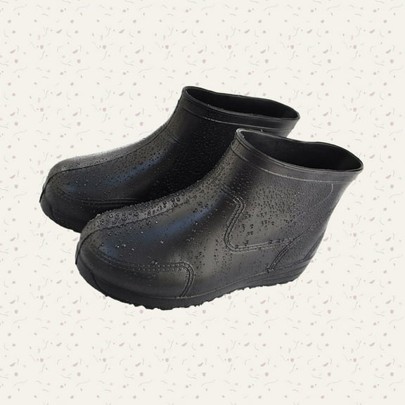 LULULION 1 Pair of Men Rain Boot for Gardening Black EVA Low Canister