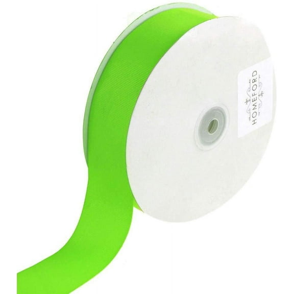 Solid Grosgrain Ribbon, 7/8-Inch, 50 Yards, Neon Green