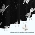 thumbnail image 6 of Black White Butterfly Star Pattern Shower Curtain 36"x72" ,Bathroom Decorative Shower Curtains Set with 12 Hooks,Modern Waterproof Washable Shower Curtain, 6 of 6