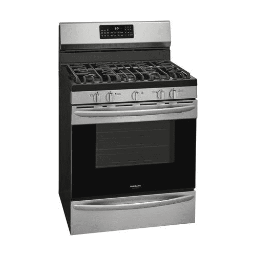 Frigidaire FGGF3047TF Gallery Series 30 Inch Freestanding Gas Range with 5 Sealed Burner Cooktop Primary Oven Capacity in Stainless Steel ft 5 cu 