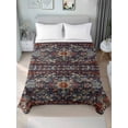 thumbnail image 4 of Retro Boho Flat Sheet Only Twin Size, Soft Breathable Bed Top Sheets for Mattress, Rustic Flowers Modern Geometric Abstract Art Luxury Bedding Flat Sheets for Home Hotel Bedroom Bed Protection, 4 of 9