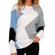 thumbnail image 1 of Gibobby Casual Suéter para Mujer, Suéter de algodón con cuello redondo para mujer(D,XG), 1 of 5