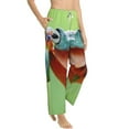 thumbnail image 6 of Salouo Flying Frog On Branch Print Women's Pajama Pants Casual Loose Sweatpants PJs Flowy Pants Drawstring Palazzo for Women Wide Leg Pants Lounge Pajama -X-Large, 6 of 8