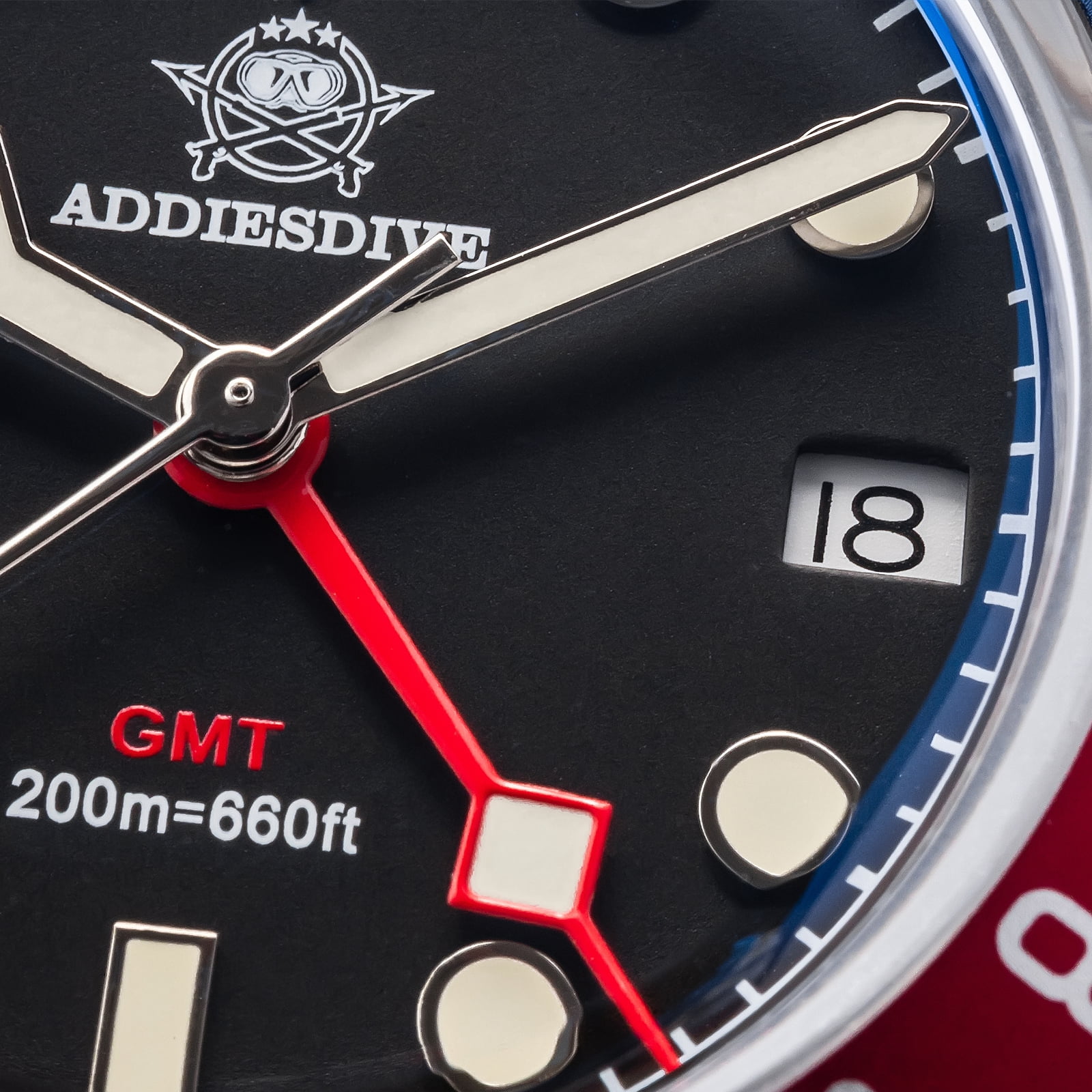 ADDIESDIVE Swiss GMT Watch for Men – 200M Diver’s Waterproof, Quartz Movement Watches,316L Stainless Steel,  BGW9 Super-LumiNova & Unidirectional Bezel