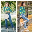 thumbnail image 7 of KLL Ball Tennis Print Women's Long Sleeve Pajamas with Pants Sleepwear Loungewear 2 Set-X-Large, 7 of 7
