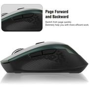 Cimetech Wireless Mouse, 2.4G Ergonomic Optical Mouse, Slim Silent Mouse with USB Receiver and 3 Adjustable DPI Cordless Computer Mouse for Laptop, Desktop, MacBook ,PC and Home Office-Dark Green