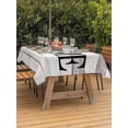 thumbnail image 2 of Outdoor Tablecloth with Umbrella Hole and Zipper, Rustic Rectangle Table Cloth 54x80 Inch Waterproof Tablecloth, Eucalyptus Leaves Green Wreath Wooden Plaid Home Picnic Table Cover for Patio Camping, 2 of 7
