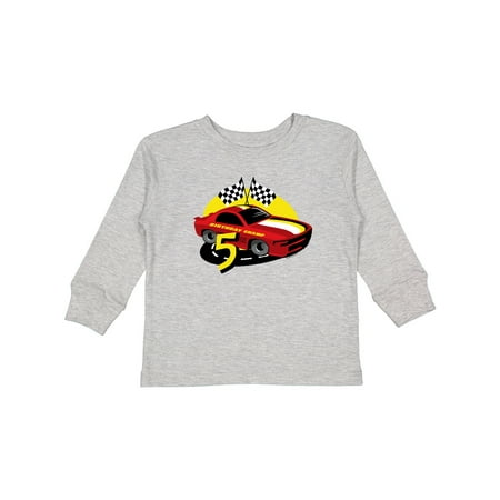 

Inktastic Race Car 5th Birthday Gift Toddler Boy Girl Long Sleeve T-Shirt