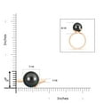thumbnail image 4 of Angara Tahitian Cultured Pearl Ring with Spiral Metal Loop in 14K Rose Gold for Women | June Birthstone Jewelry for Her, 4 of 5
