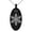 Black, variant on Rose Gold Stainless Steel Crystallized Snowflake Engraved Small Oval Charm Pendant Necklace