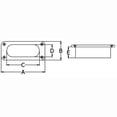 thumbnail image 2 of White Water 6202S Stainless Steel Rectangular Hawse Pipe, 4 x 2", 2 of 2