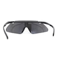 thumbnail image 2 of Color Mirror Minimalist Half Rim Shield Sport Wrap Around Sunglasses Grey Silver Mirror, 2 of 4