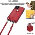 thumbnail image 6 of Necklace Crossbody Case for iPhone 12 Pro Max,PU Leather Wallet Lanyard Case Cover with Card Holder Adjustable Detachable Anti-Lost Neck Strap Case for iPhone 12 Pro Max,6.7",Red, 6 of 17