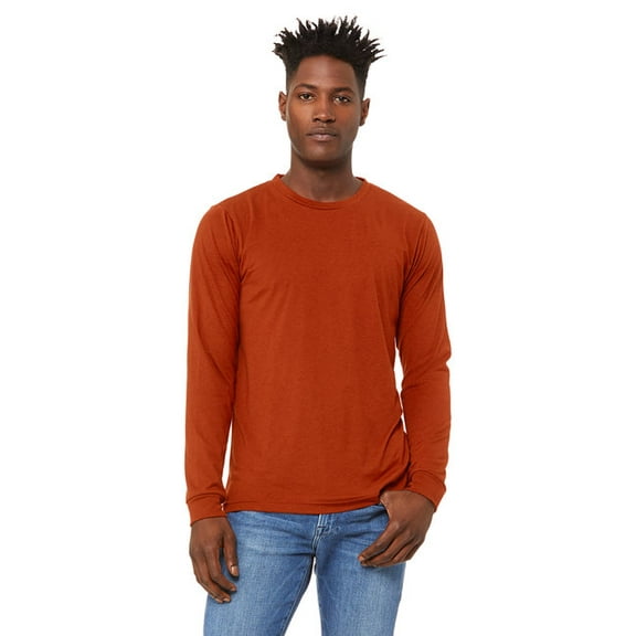 The Unisex Jersey Long-Sleeve T-Shirt - BRICK TRIBLEND - M