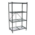 thumbnail image 2 of Origami 4 Tier Folding Storage Rack with 4 Magnetic Wire Shelf Liners, Gray, 2 of 12