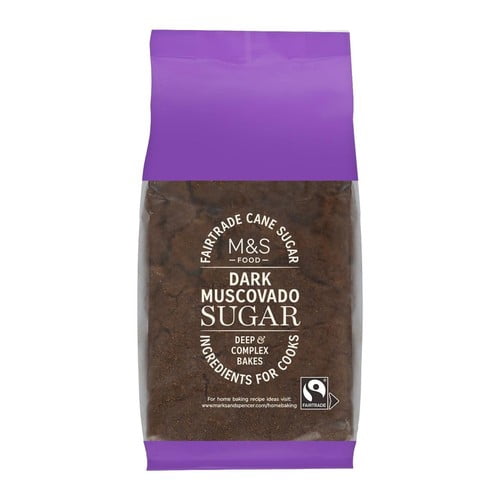 M&S Fairtrade Dark Muscovado Sugar 500g, British Import (Pack of 2)