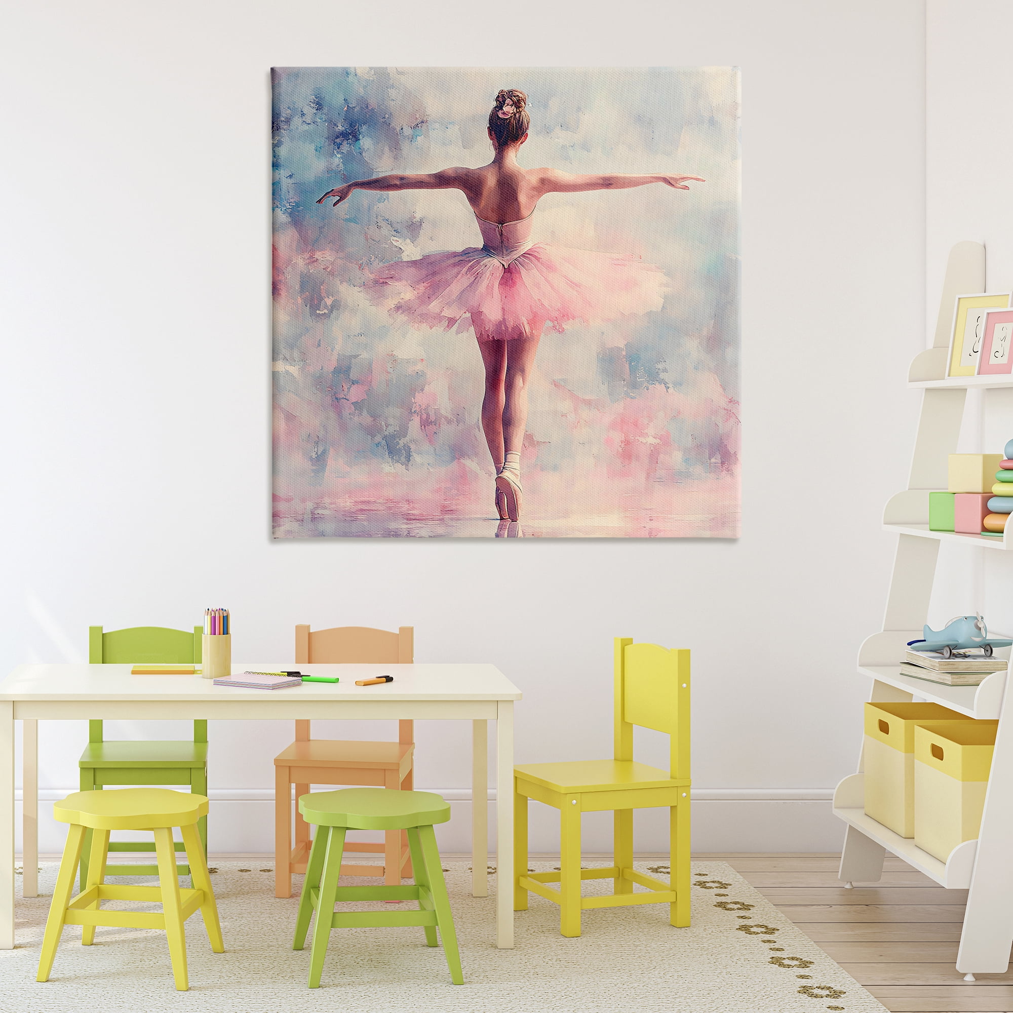 Stupell Industries Elegant Ballet Dancer in Motion Canvas Wall Art, design by Creative Studio