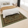 thumbnail image 4 of Ottomanson Medallion Area Rug 5' x 6'6" - Non Slip Low Pile Carpet, Seafoam Green, 4 of 7