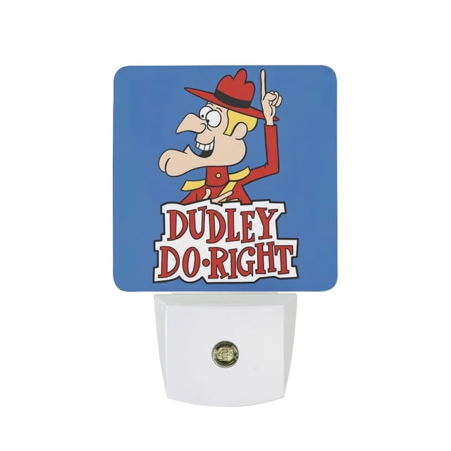 El Show de Dudley Do-Right Luz nocturna LED con sensor de anochecer a amanecer para dormitorio, baño, pasillo, escaleras - Lámpara LED nocturna de enchufe, 0.5W - 1 pieza