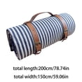 thumbnail image 3 of Oversized Roll-Up Picnic Blanket 59"x78", 3-Layer Thick Waterproof Sandproof Beach Mat with Leather Handle, Large Outdoor Camping Blanket for 4-6 People, Family Parties, 3 of 6