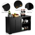 thumbnail image 2 of Pemberly Row Kitchen Storage Cabinet Sideboard Buffet Cupboard Wood Sliding Door, 2 of 8