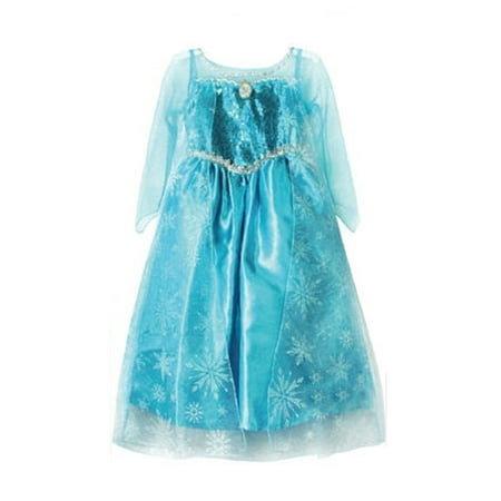 GuliriFei Toddler Girl Children Princess Anna Elsa Cosplay Costume Party Fancy Ball Dress