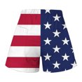 thumbnail image 5 of Plus Size Shorts for Women Summer Usa Flag Shorts Casual Drawstring Elastic Waist with Pockets, 5 of 5