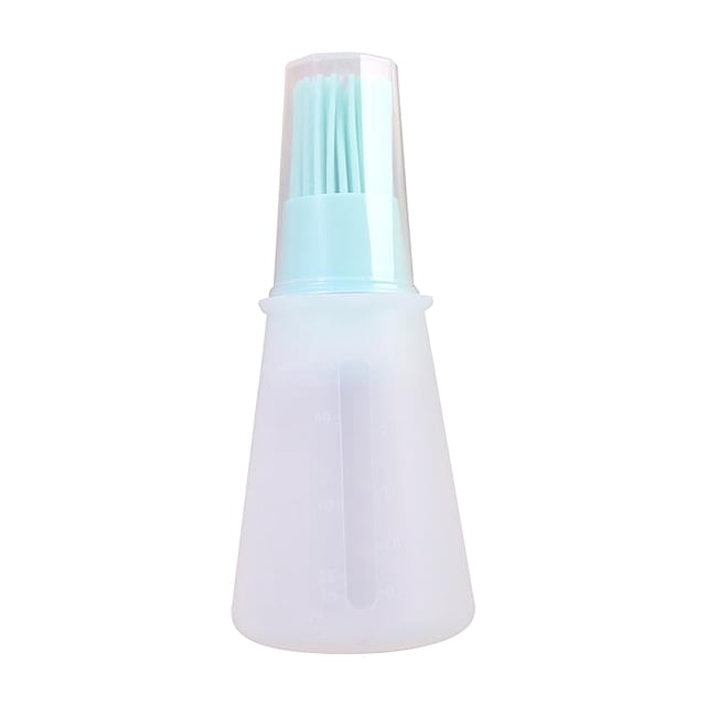Fiudx Cepillo para Botellas de Aceite, Apto para Uso Alimentario, Mango Antideslizante Resistente a Altas Temperaturas, Colores Rojo, Azul, Verde y Naranja, Ideal para Barbacoas, Control de Aceite, A