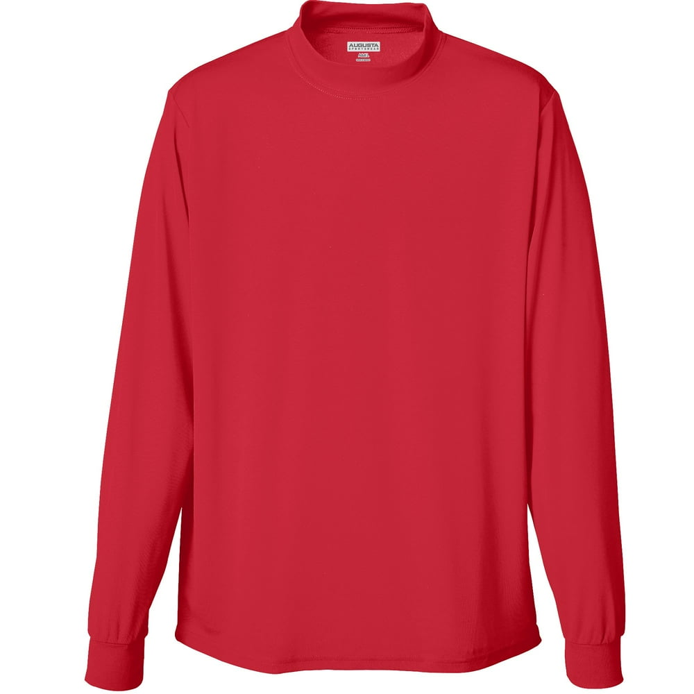 red mock turtleneck sweater
