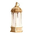 thumbnail image 1 of Citystores Wind Lantern Six Corners Beautiful Lighting Vintage Christmas LED Candle Lantern Courtyard Decoration, 1 of 8