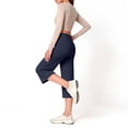 thumbnail image 6 of Duoif Women High Waist Yoga Pants Hollow Out Comfy Stretchy Leggings Compression Plus Size High Waisted Gym Workout Yoga Pants 2026 Womens Bottoms Navy M, 6 of 9