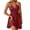 Wine, variant on BaoFuBaoMei Halter Dresses for Women Plus Size Ruched Ruffle Hem Sundresses Sleeveless Backless Dress Summer Vacation Outfits