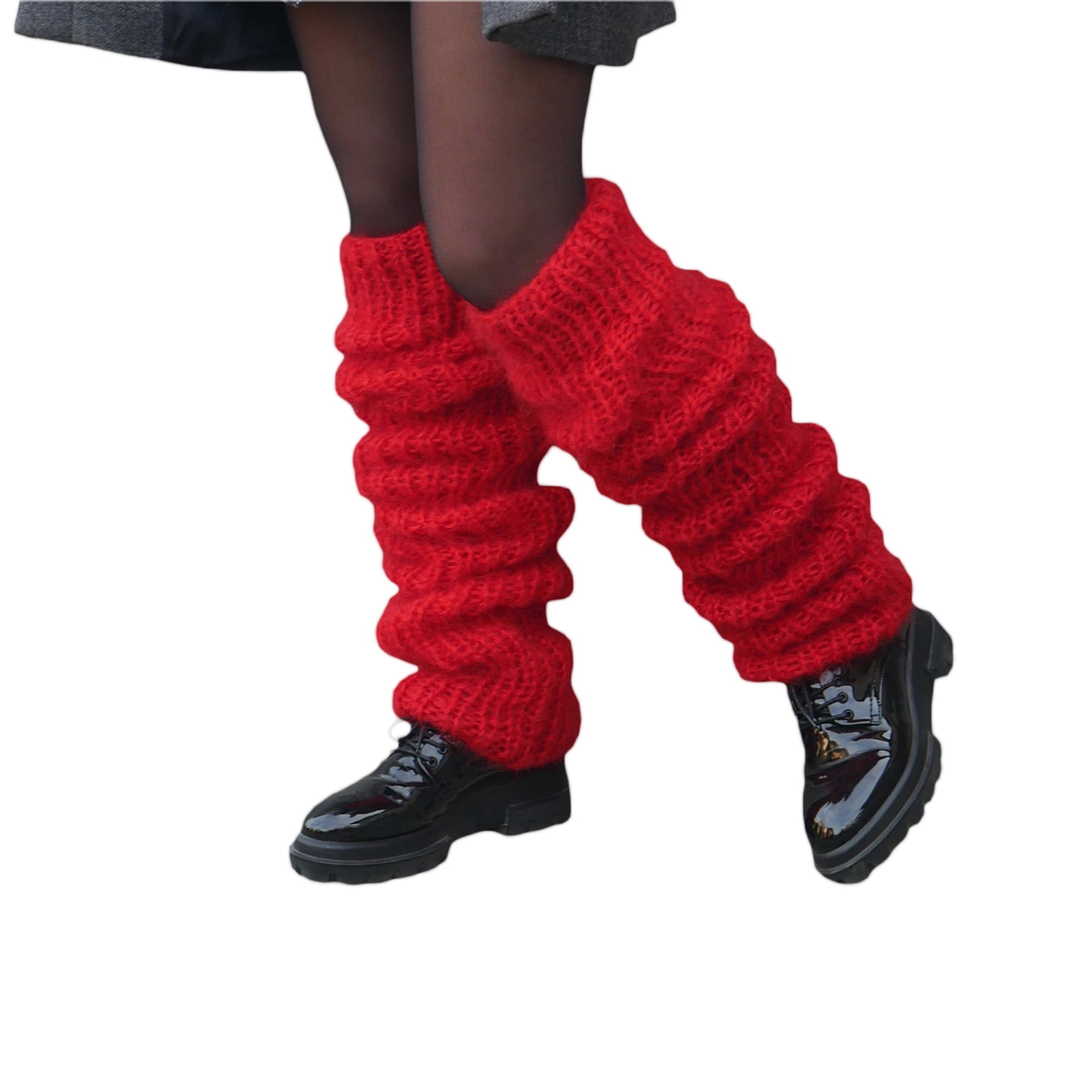 Pack OF Deluxe Luxurious Ladies 80's Plain Ribbed Leg Warmers