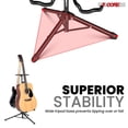 thumbnail image 6 of Guitar Stand Adjustable Double Guitars Stands Floor w Neck Holder Universal Supports for Acoustic Electric Classic Bass Instrument Folding Portable Black - GSH 2N1, 6 of 10