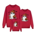 thumbnail image 1 of Aocisk Pyjamas d'Halloween Assortis pour la Famille avec Chandail à Capuche Imprimé à Manches Longues pour Maman Rouge m, 1 of 5