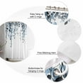 thumbnail image 5 of Small Stall Shower Curtain 48x72 Inch Narrow Half Size Blue Eucalyptus Leaves Bath Curtains Bathroom Decor Summer Farmhouse Botanical Waterproof Fabric Shower Curtain Set with Hooks 48 Inch, 5 of 6