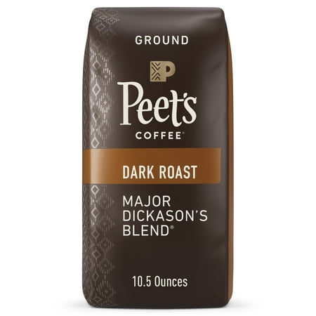 Peet's Coffee Major Dickason's Blend, Dark Roast Ground Coffee, 10.5 oz Bag