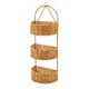 thumbnail image 1 of Cesta de Pared Tejida Organizador Colgante de Imitación Ratán Canasta para Estantería Decoración Y Macetero Adecuada para Baño Cocina Dormitorio Jardí Semicírculo 3 capas, 1 of 8
