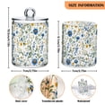 thumbnail image 5 of Yayeee 2 Pack Qtip Holder Bathroom Cotton Swab Canister with Lid Clear Dispenser Set, Blue Floral, 5 of 6