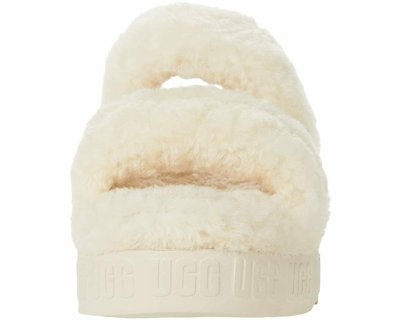 UGG Fluff Oh Yea Robe Red Sheepskin Fur Slippers Slides Sandals Size 6 –  Design Her Boutique