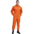 thumbnail image 5 of Sxiwei Men's Coveralls Workwear Front Zipper Jumpsuits One Piece Bodysuits Orange XXL/180, 5 of 7